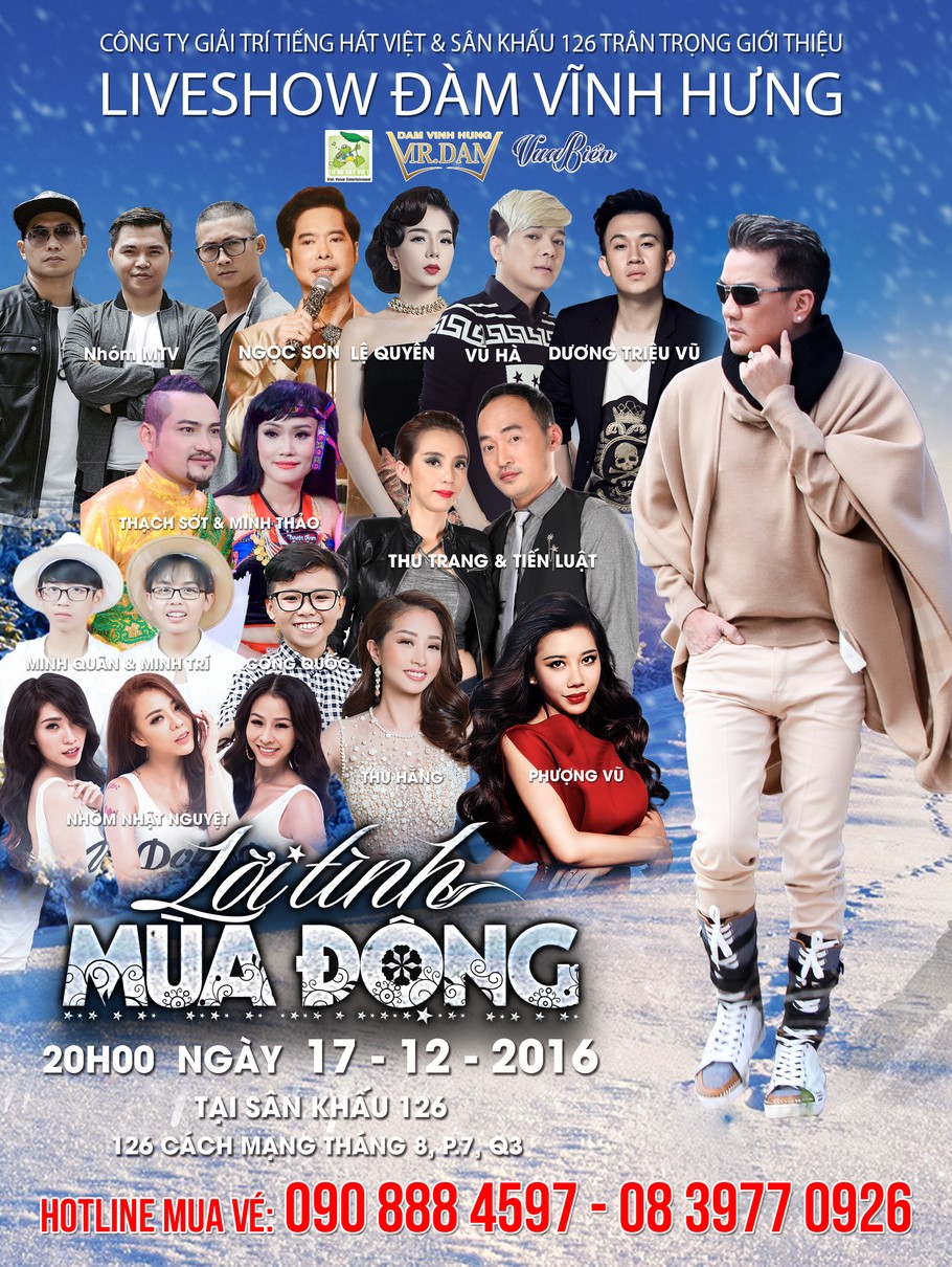 LIVESHOW ĐÀM VĨNH HƯNG – LỜI TÌNH MÙA ĐÔNG – 17.12.2016 – SÂN KHẤU 126